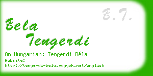 bela tengerdi business card